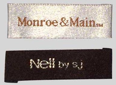 Glossy Lamination Laser Cutting Woven Labels -01, For Garment Industry, Pattern : Embroidered