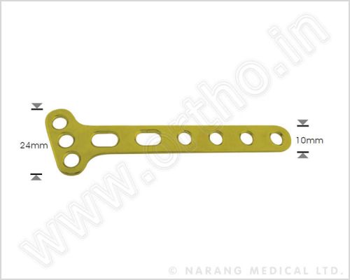 Small Fragment - Standard Implants - T-Plate 3.5, Oblique Angled