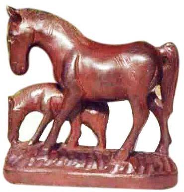 Wooden Handicraft (Rose Wood Horse Statue)