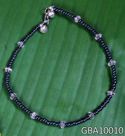 Multicoloured Beaded Anklets : Gba10010