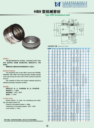 SIC mechanical seals, Brand Name : Huaqing