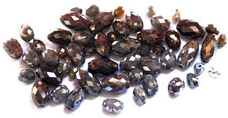 Natural Sparkling Multi Colored Drum Cut Loose Diamond Beads