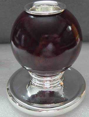 Round Candle Stand With Rose Wood