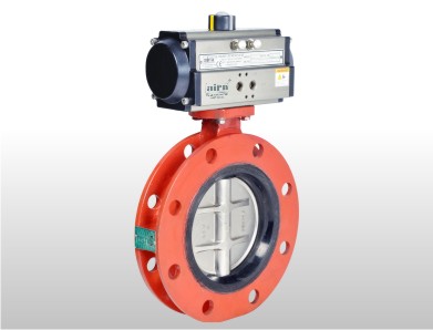 Aira I.C. Casting Pneumatic Butterfly Valve, For Water Fitting, Packaging Type : Wooden Box