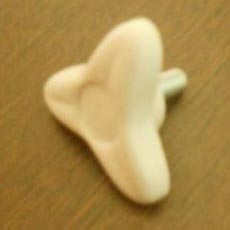 Non Polished Plastic Knob, Color : White