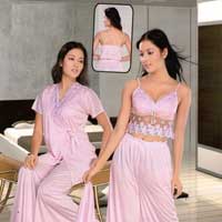 Plain Satin Nighties, Size : M, XL, XXL