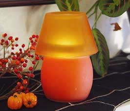 Plain Orange Glass Lamp, Style : Common