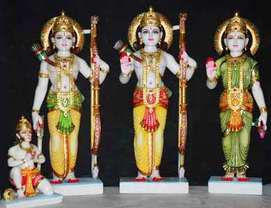 MRDS-05 Marble RAM Darbar Statues, Packaging Type : Thermocol Box