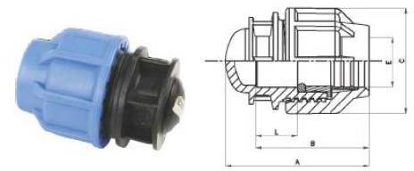 Round HDPE Compression End Cap, For Industrial Use
