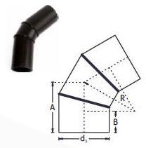 PE Buttweld Pipe Fabricated Bend (30,45,60 Degree)