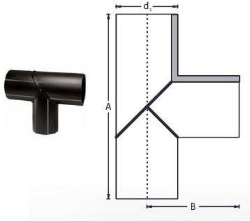 PE Buttweld Pipe Fabricated Segment Equal Tee