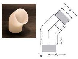 PVDF Elbow (45 Degree)