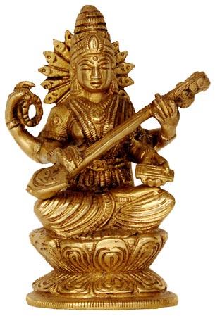 Brass Saraswati Statue