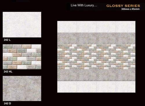 Cement Digital Ceramic Wall Tiles, For Bathroom, Flooring, Hotel, Restaurant, Shopping Mall, Tile Type : Eleation