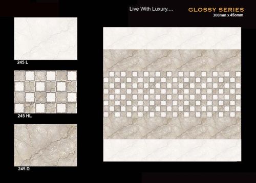 Cement Digital Ceramic Wall Tiles, For Bathroom, Flooring, Hotel, Restaurant, Shopping Mall, Tile Type : Eleation