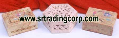 Carved Stone Boxes - 02