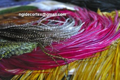 Hiar Extension Grizzly Rooster Feathers