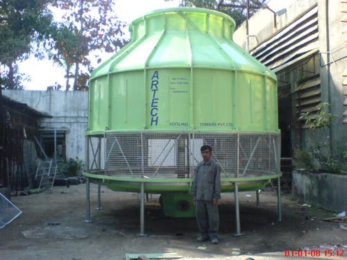 Electric 100-200kg FRP Cooling Towers, For Air Compressors, D.G. Sets, Plastic Molding Machines