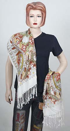 Item Code : RHPL-SHCRP009 Silk Pashmina Scarves