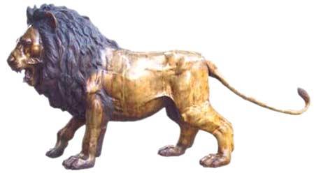 Brass Lion Statue
