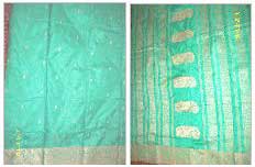 Hand Woven Katan Silk Sea Green Saree