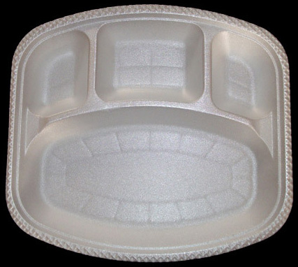 4 Compartment Square Plate