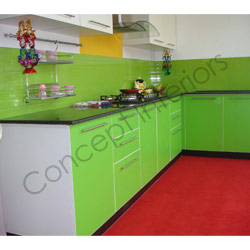 L Shaped Modular Kitchen