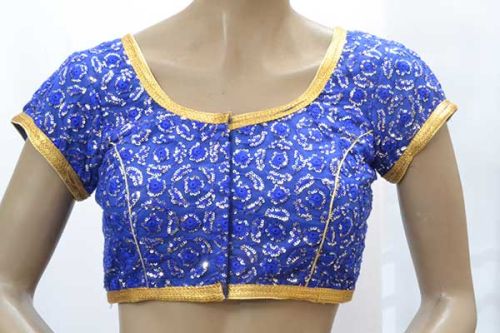 Art Silk Blouses, Color : Blue
