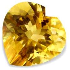 Heart Shaped Citrine Gemstone