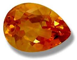 Pear Citrine Gemstone