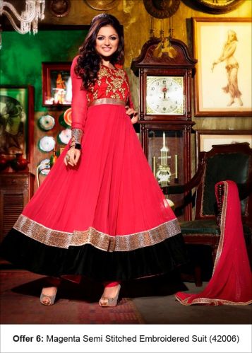 Anarkali Suit, Color : Red