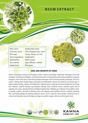 Neem Extract, Color : Pale Green