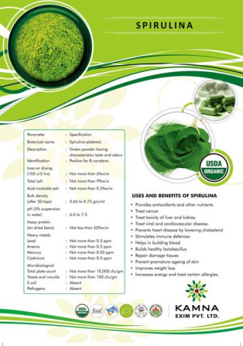 Spirulina Powder, Color : Green