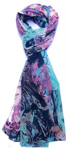 Multi Color Abstract Print Stole