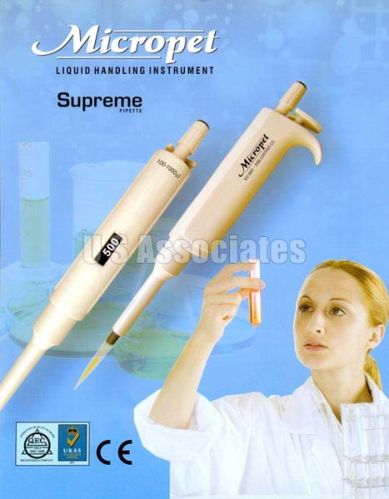 Micropet Plastic Supreme Micropipettes, Color : Gold