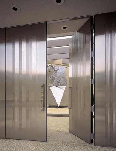 Rectangular Polished Steel Doors, For Home, Hospital, Pattern : Plain