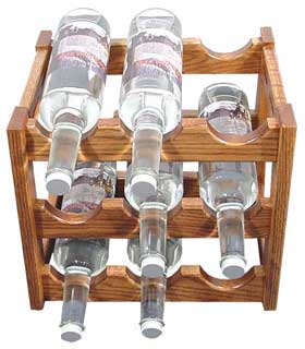 Mango Wood Bottle Stand