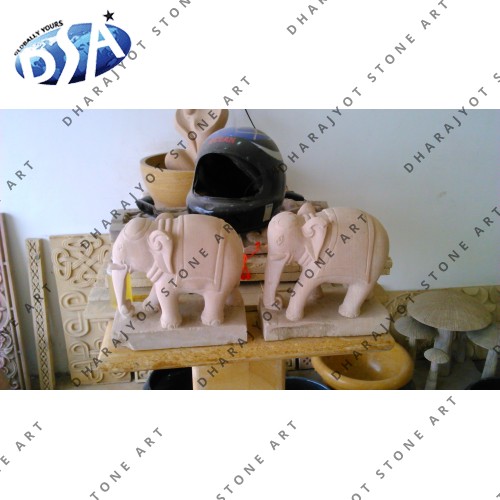 PINK SANDSTONE ELEPHANT, Style : Western, Modern, Indian, American, European, Traditional