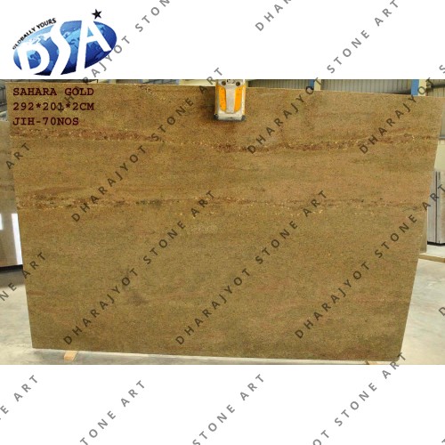 100% Natural Material (Marble SAHARA GOLD GRANITE SLAB, For Garden, Hotel, Home, Complex Decoration, Wall Cladding