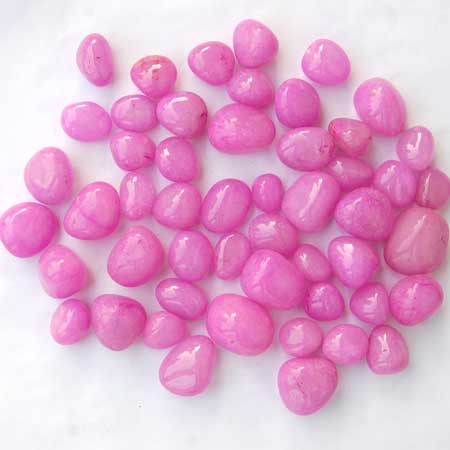 Agate Pink Coloured Tumbled Stone