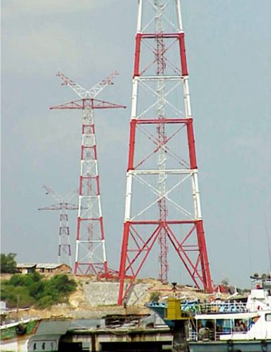 Angular Transmission Line Tower