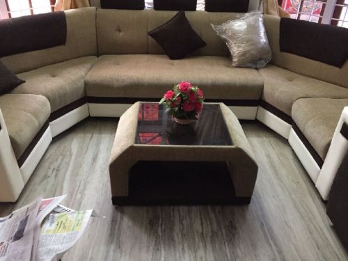 Wood U Shaped Sofa, Size : 190 X 108 X 75, 118 X 118 X 75, 150 X 108 X 75 Cm Etc.
