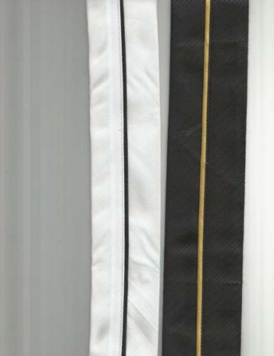 Cotton Trouser Gripper Tape, Color : Black, White