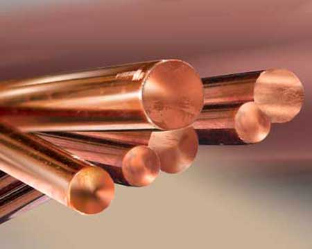 Copper Rods, Shape : Round