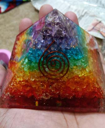 Chakra Layer Orgone Pyramid