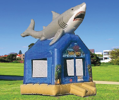 Feeding Frenzy Giant Shark Bounce House 15'L X 13'W X 26'H