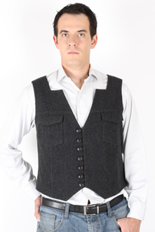 Charcoal Military Waistcoat