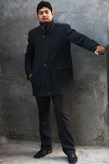 Designer Made Charcoal Overcoat