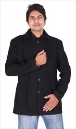 Double Collar Black Jacket