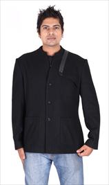 Round Neck Black Jacket